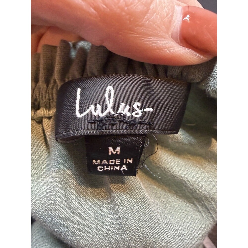 Lulus Wisteria Off Shoulder Mini Dress Sage Green Women’s Medium - Picture 7 of 8
